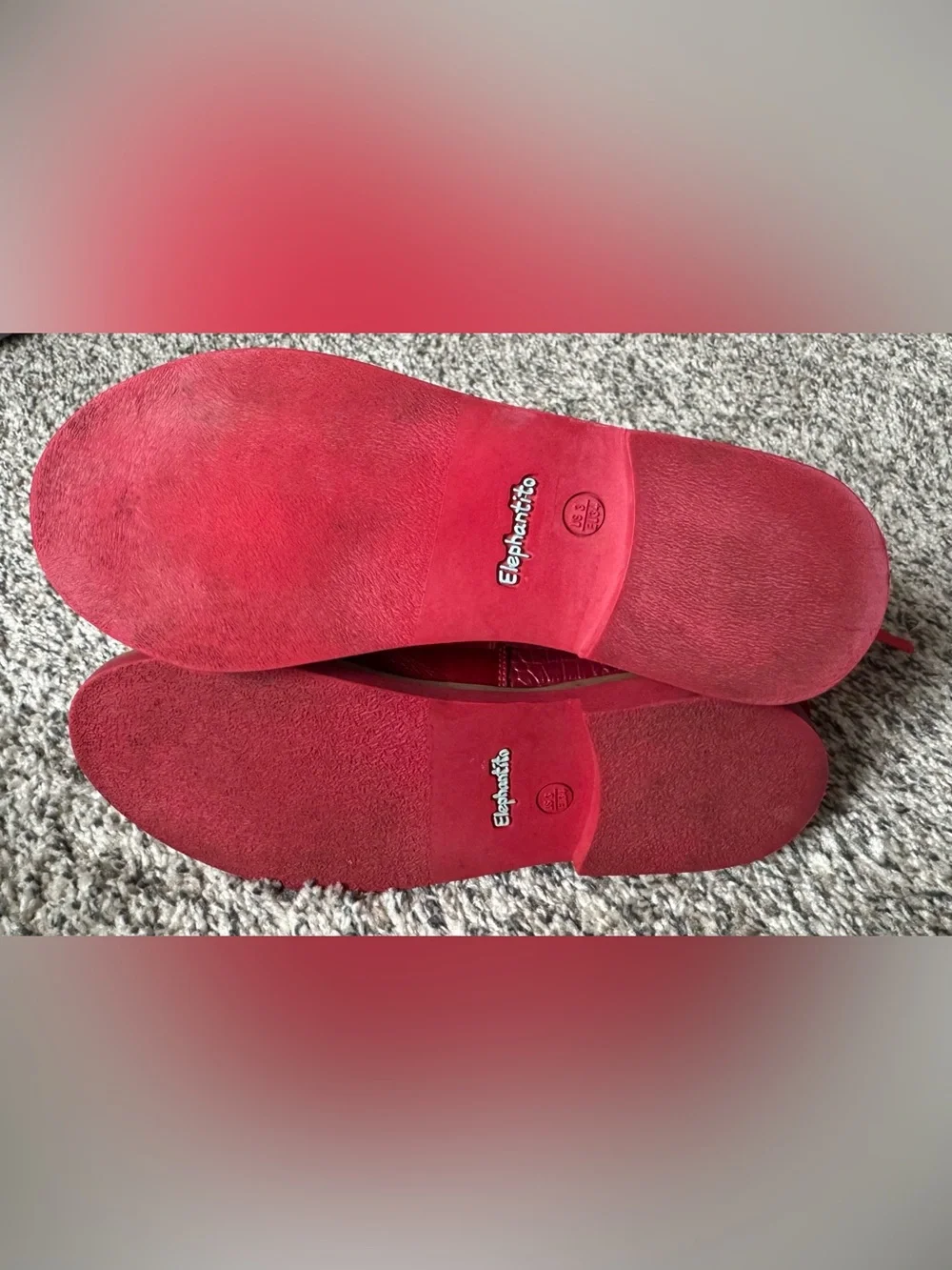 Elephantito Red Croc-Accent Chelsea Booties